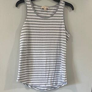Michael Kors Gray and White Striped Tank Top size M